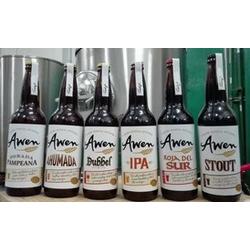 Cerveza Genuina Awen - Variedades: Dorado Pampeana, Stout, Roja del Sur, Ahumada